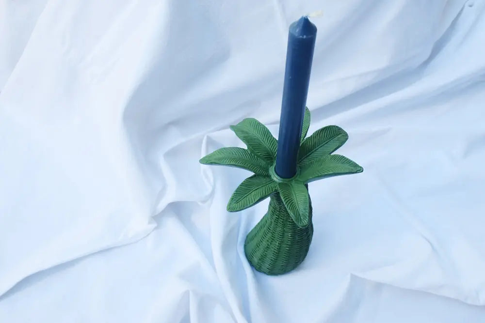 Green Palm Tree Candle Holder My Store