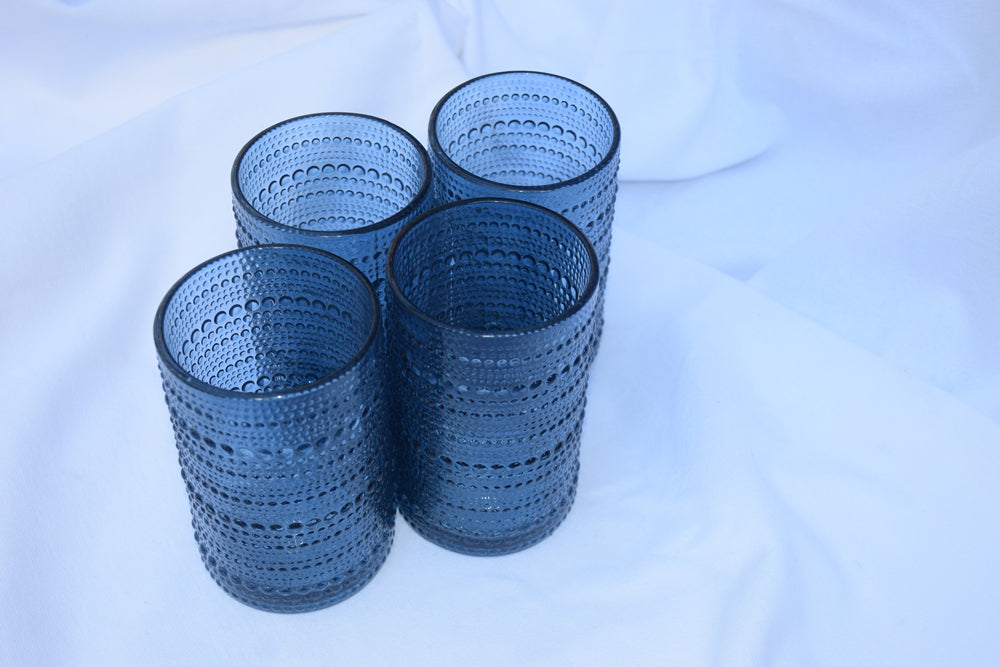 Navy Blue Highball Drinking Glasses My Store