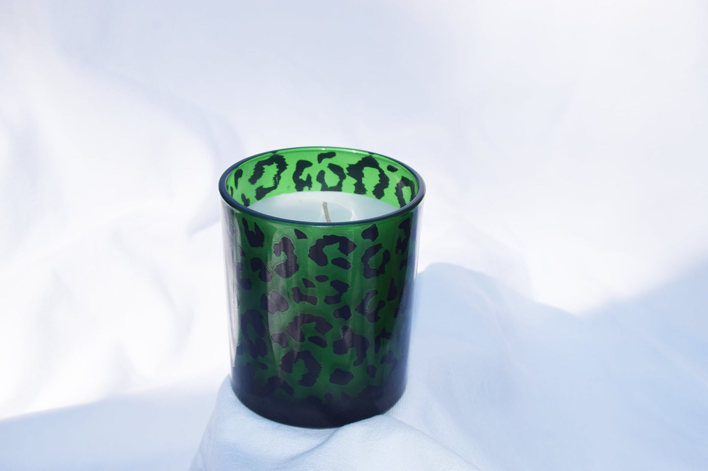Green Leopard Print Candle My Store