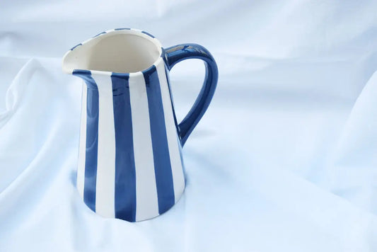 Blue and White Stripe Ceramic Jug My Store