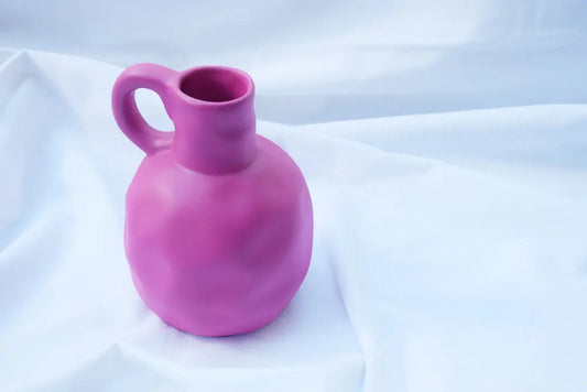 Hot Pink Matte Ceramic Jug Vase My Store