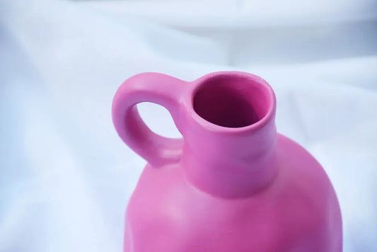 Hot Pink Matte Ceramic Jug Vase My Store