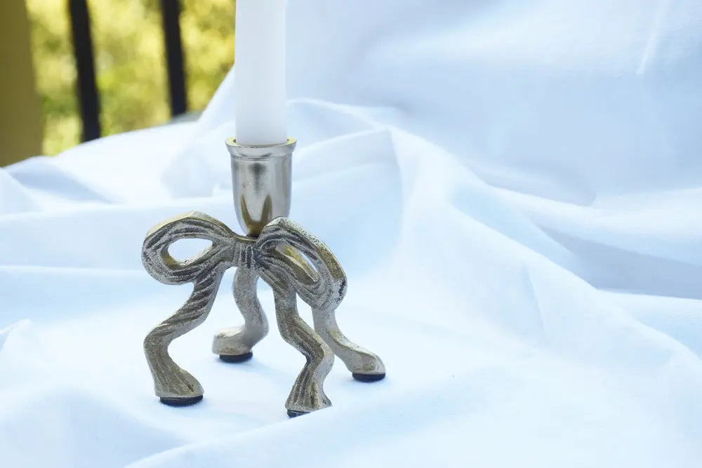 Gold Bow Candle Holder My Store