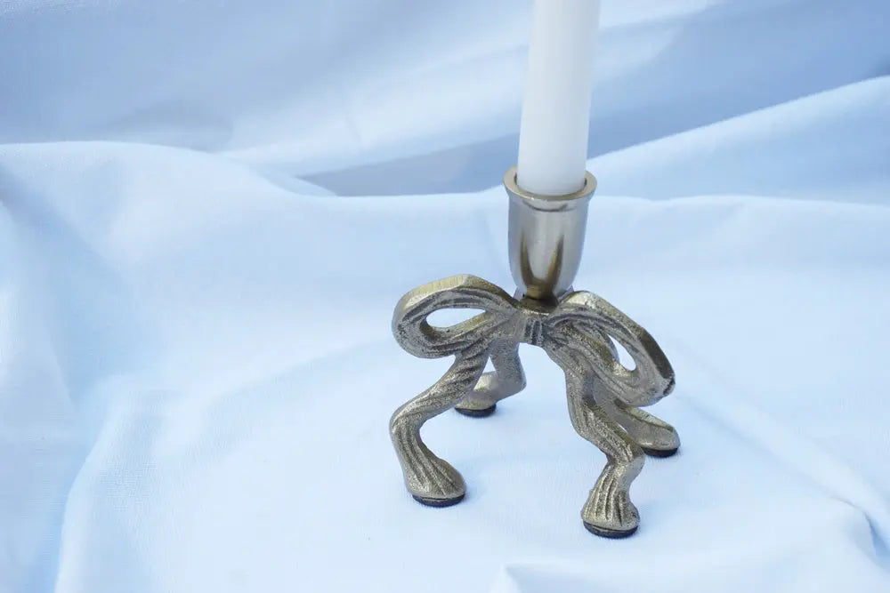 Gold Bow Candle Holder My Store