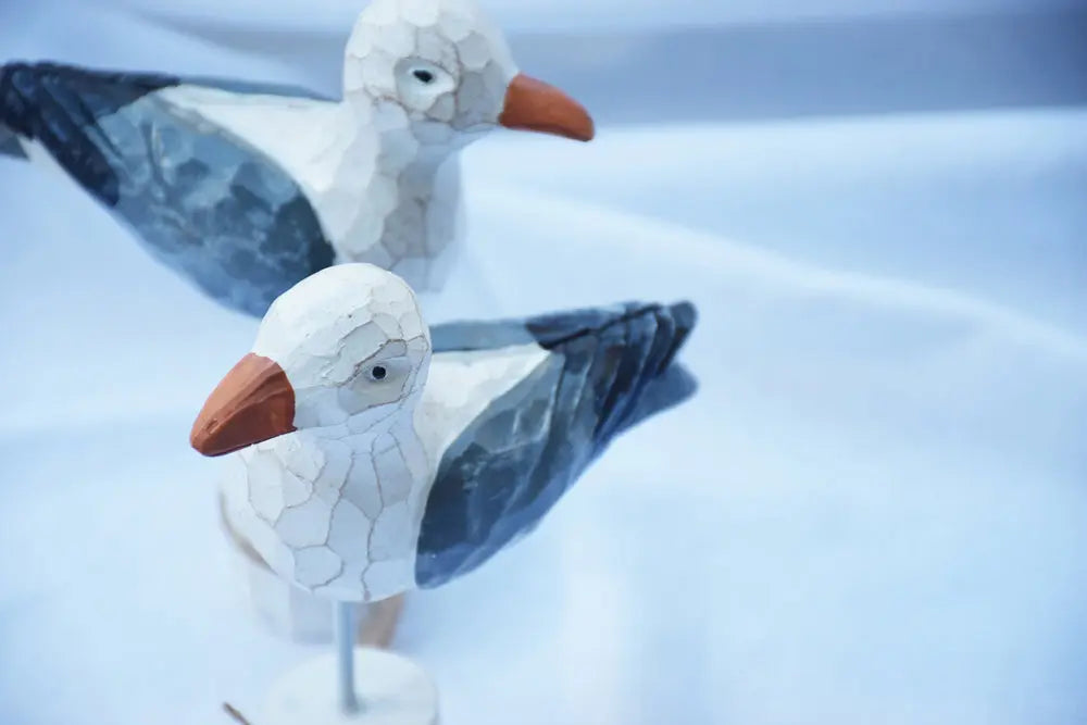 Hand Carved and Painted Seagull Decorations My Store