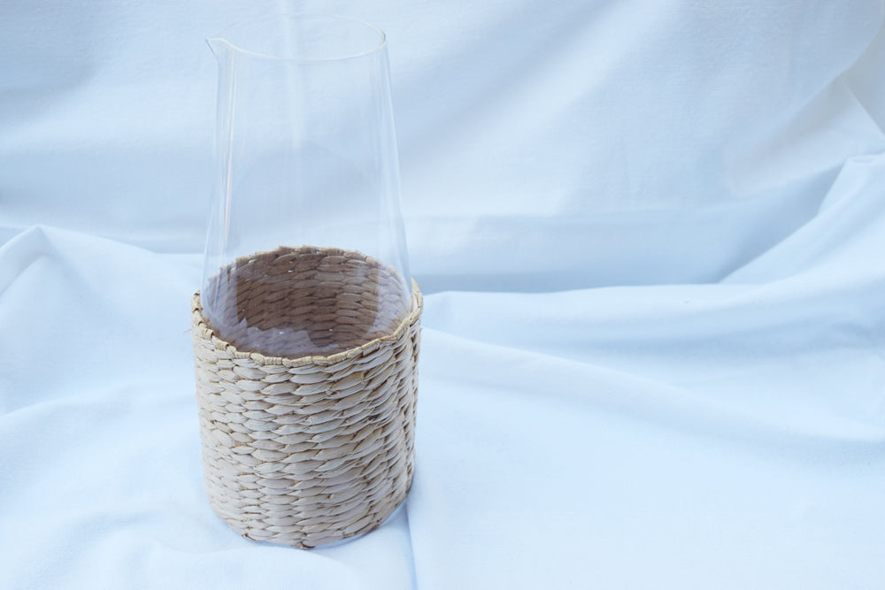 Glass and Raffia Carafe My Store