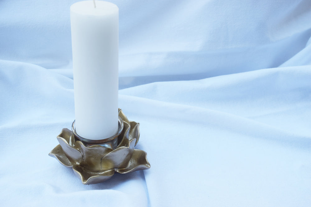 Gold Lotus Candle Holder My Store