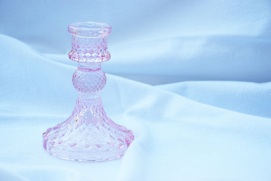 Pink Glass Pillar Candlestand My Store