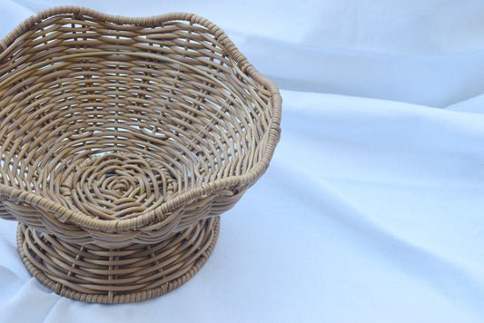 Woven Scalloped Footed Basket My Store