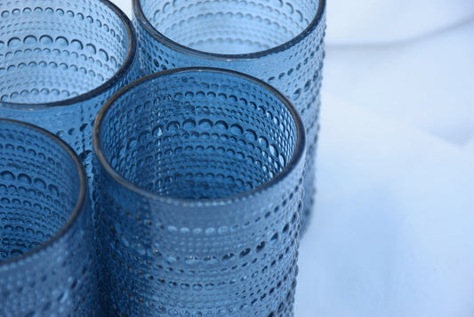 Navy Blue Highball Drinking Glasses My Store