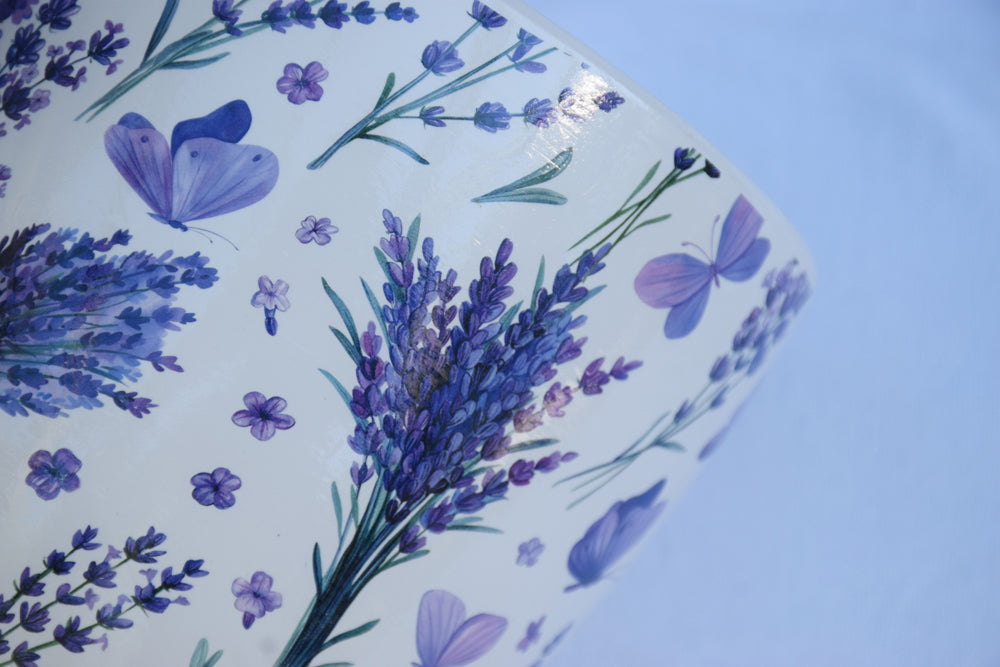 Lavender & Butterfly Hand Painted pot/vase My Store