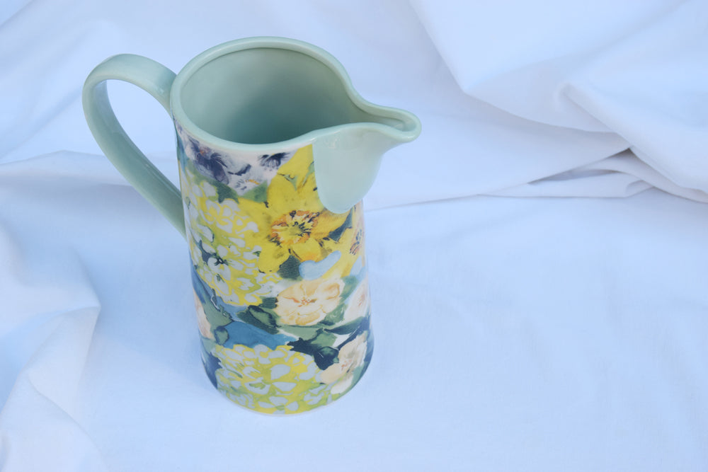 Garden Floral Painted Pitcher My Store