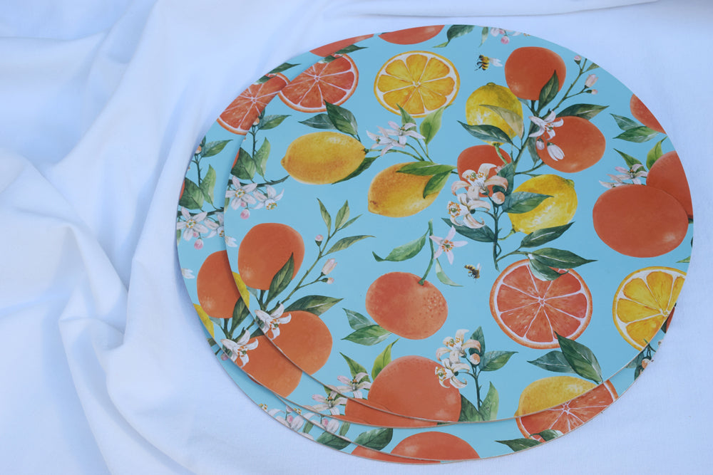Citrus Round Place Mats My Store