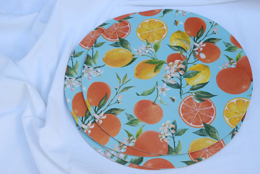 Citrus Round Place Mats My Store