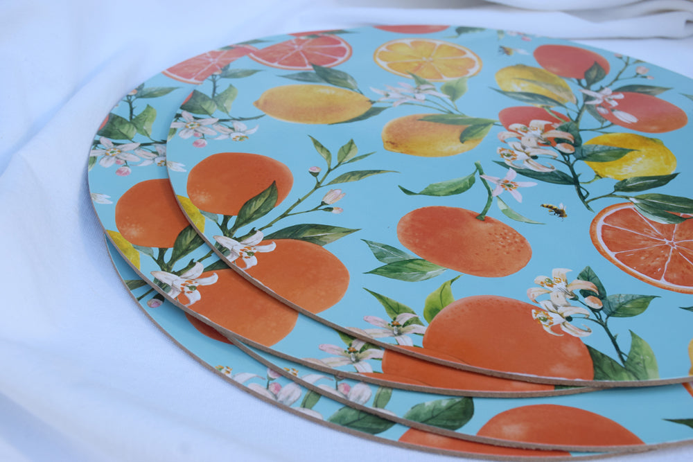 Citrus Round Place Mats My Store