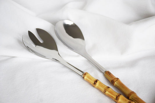 Bamboo Handle Salad Servers My Store