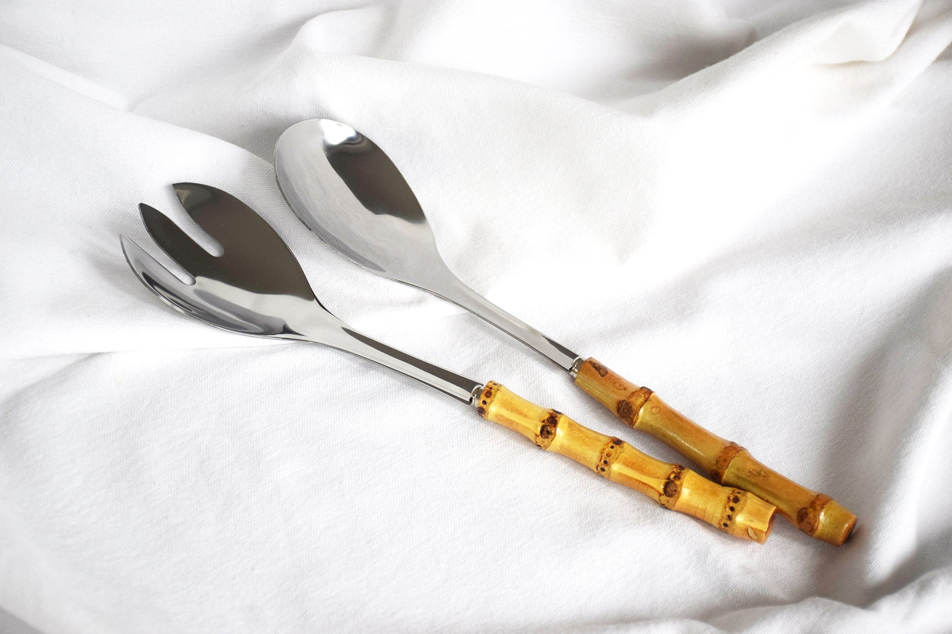 Bamboo Handle Salad Servers My Store