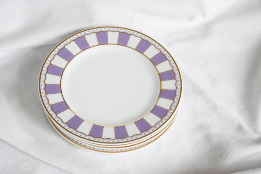 Lavender Striped Small Side Plates My Store
